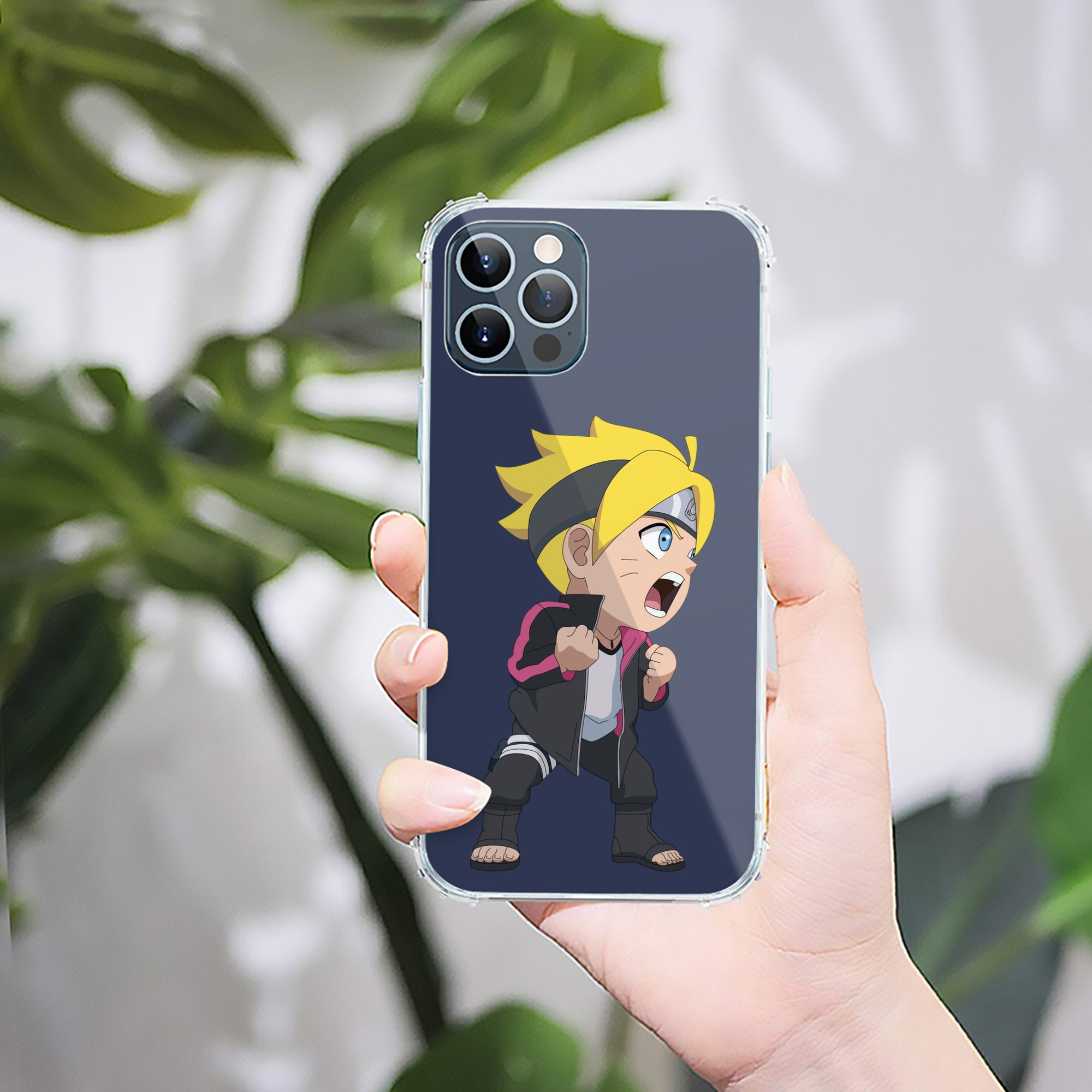 （画像用） NARUTO -ナルト- うずまき ボルト Uzumaki Boruto 【iPhone 12シリーズ対応】透明スマホケース（クリアソフトケース）